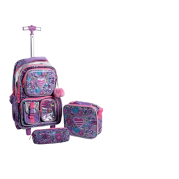 16 Inch Trolley Bag 3 Pcs Set - Unicorn